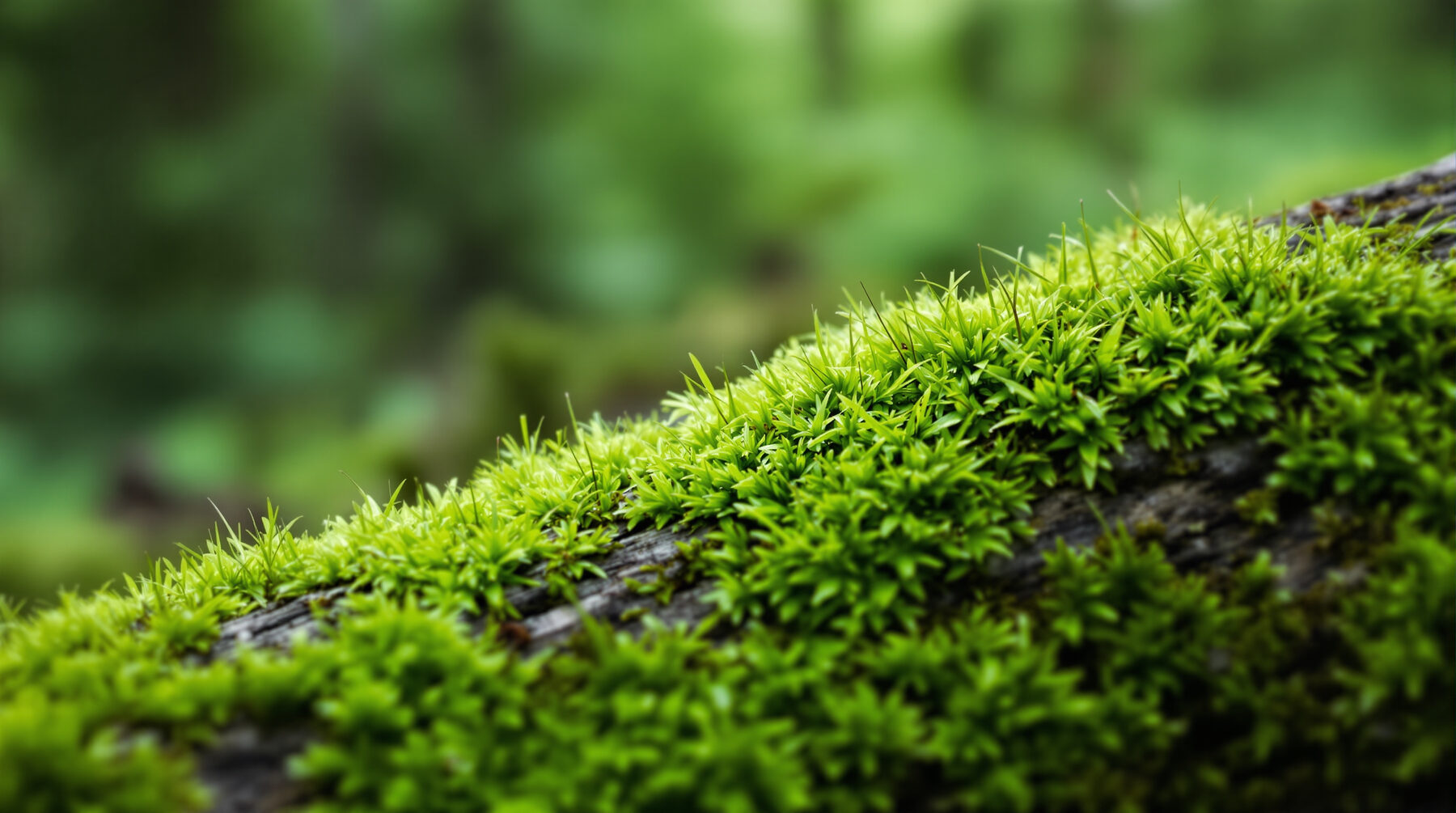 Moss growing over a fallen log